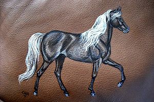 Rocky Mountain Horse Hand Painted on Purse Handbag
