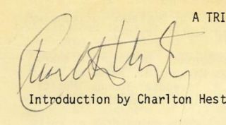 Charlton Heston Vintage 1978 Signed Yakima Canutt Tribute Program 