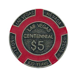 100 16gr $5 Centennial Las Vegas Chips BRASS CORE Heavy Chips *