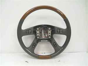 cadillac gmc chevrolet leather wood steering wheel oe