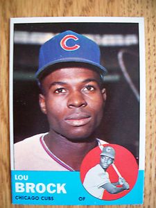 St. Louis Cardinals/Chicago Cubs 1963 Lou Brock Topps # 472 NM Mint 