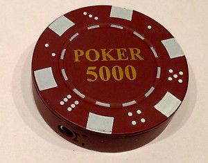 Poker Chip Lighter 5000 Dollar Chocolate Click Butane Torch Casino 