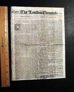 Lord Charles Cornwallis Revolutionary WAR1781 Newspaper
