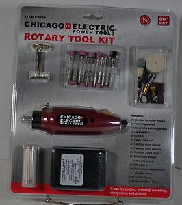 Chicago Electric Power Tools 80 Piece Rotary Tool Kit NIB