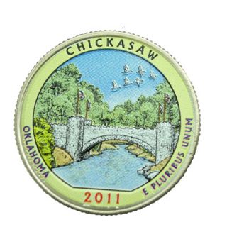 2011 Chickasaw Colorized/Enameled State Quarter with P mintmark.