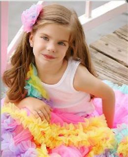 Pink Child Baby Toddler Girls Skirt Princess Bows Pettiskirt Tutu 4 5 