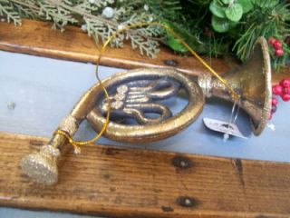 Set 3 11 RAZ Gold Musical Instruments Christmas Ornaments Decorations 