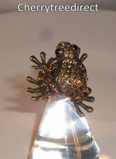 Diamanté Crystal Frog Prince Ring Celeb UK 5 Designs A RRP £9