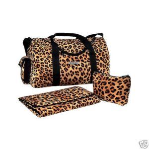 New Designer Diaper Bag by Cherubini Leopard Print