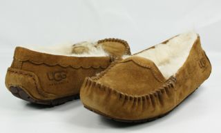 Chestnut Scalloped Womens UGG Australia Slippers