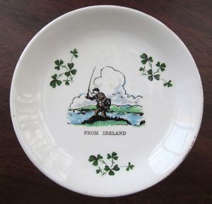 Ireland Souvenir Fisherman Trinket Dish Carrigaline