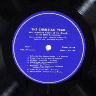 Choirs of The Church of The Holy Communion The Christian Year LP USA 