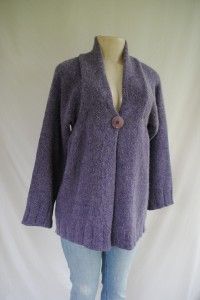 Chiara Mente Italy Wool Alpaca Knit Tunic Cardigan Sweater Top Shirt M 