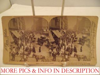   Underwood Cards Stereoscope Viewer 1880/90s 5 Chicago Street Scenes