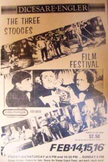 Three Stooges Moe Howard Larry Fine Curly Hayes Sasso Movie Poster 