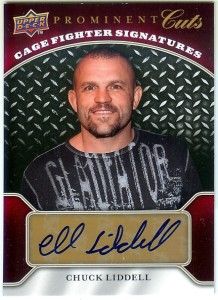 Chuck Liddell 2009 UD Prominent Cuts UFC Auto Autograph