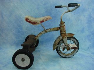   Tricycle Childrens Bike Bicycle 2 Step Red Chrome Ride on Toy