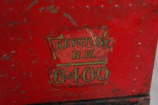   PRESSED STEEL KEYSTONE RR NU 6400 CHILDRENS RIDE ON TRAIN ENGINE