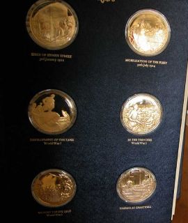 The Churchill Centenary Medals 24 Sterling Gold Plated