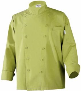Chef Coat Jacket Cotton Lime Green Button 3X Unisex New