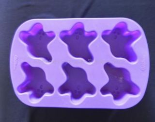   Ghost Cake Pan Silicone Bake Mold Halloween Individual Personal