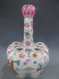 Excellent Chinese Famille Rose Porcelain Vase Qianlong Marks