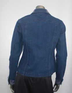Christine Alexander New Blue Womens Denim Jacket Size Medium Coat $ 