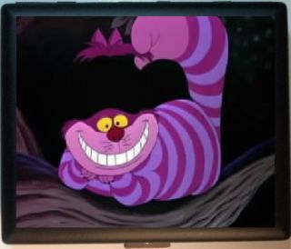 Cheshire Cat Metal Wallet ID Business Cards Cigarette Case