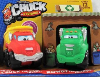 New Tonka Chuck Friends Chuck and Rowdy The Garbage Truck Mini 2 Pack