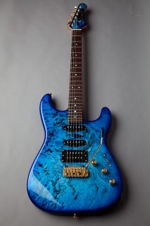 Chris Campbell Custom Trans Blue Graphic Series SSH Guitar 2012 NAMM