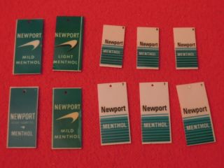 10 PC Lot Newport Various Vintage Cigarette Machine Vending Plastic
