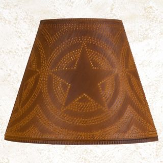 Punched Tin Lamp Shade Metal STAR Country Primitive Rustic Rusty 9 NEW