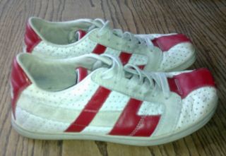 DIESEL CLARITA Shoes Size 7 WOMENS Beige Red Leather Athletic Casual