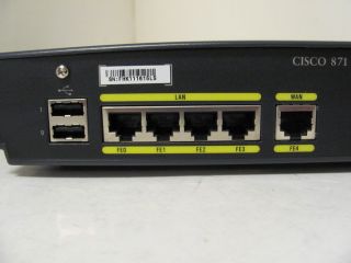 Cisco 871 CISCO871 K9 Integrated Services Router 4 Port