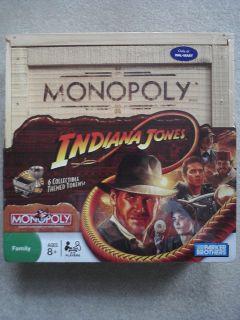  New Collecible Monopoly Games Indiana Jones Wooden Edition Toys