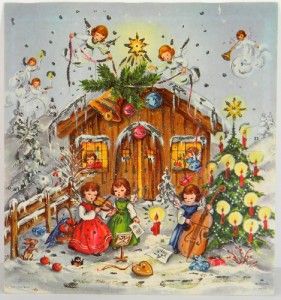 Hallmark Childrens Advent Calendar Angels Vintage West Germany