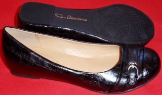 New Womens CL Laundry Maisie Black Flats Loafers Buckle Dress Causal
