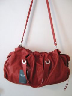 Claudia Firenze Italian Leather Shoulder Bag Red