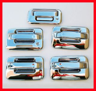 04 11 Ford F150 Chrome Door Handle Covers Bezel 5DR Set