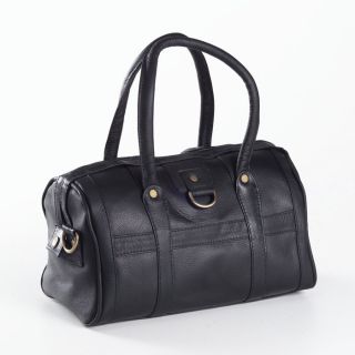 Clava Leather Buckle Barrel Handbag Shoulder Bag Combo Vachetta Black
