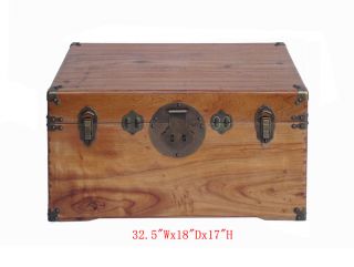 Chinese Antique Camphor Wood Chest Trunk Coffee Table WK2365