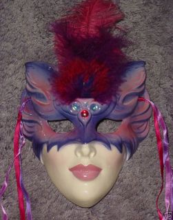Clay Art Ceramic Mask Cat Masquerade Very RARE