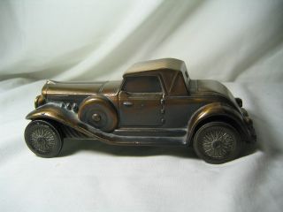 vintage cast metal bank old 1930 classic car toy 3 high x 7 long x 3