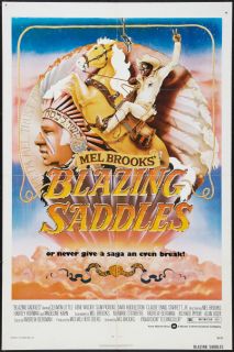 Saddles One Sheet Movie Poster Cleavon Little Gene Wilder Comedy 1974