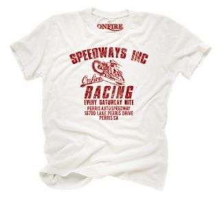 On Fire T Speedway   Distressed Washed Tee