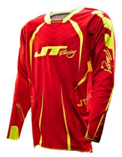JT Racing Evo Protek Fader Jersey   Red/Yellow 2013