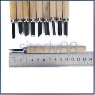 10pcs Woodworking Wood Carving Hand Chisels Tool Set