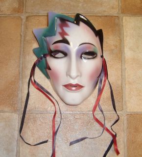 Clay Art Ceramic Decorative Face Wall Mask Lightning Girl