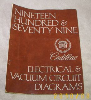 1979 Cadillac Electrical Vacuum Circuit Diagrams