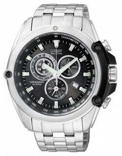 Citizen Eco Drive Chronograph WR 100M Gents Sports Watch AT0787 55F